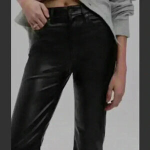 NWNT zara sexy relax with  pockets vegan black pant size 2